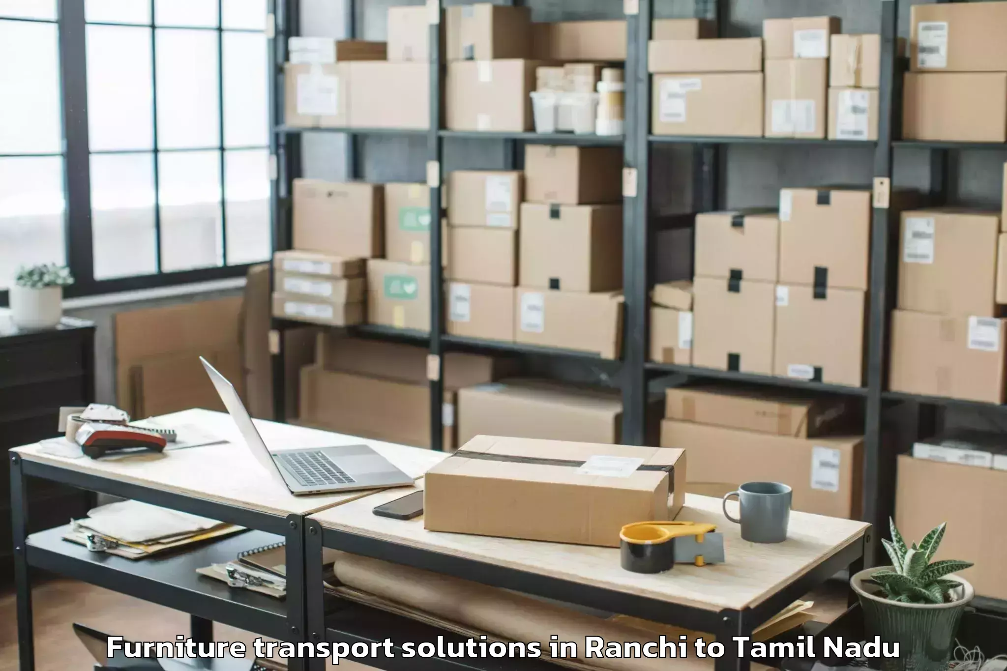 Trusted Ranchi to Pallippatti Furniture Transport Solutions